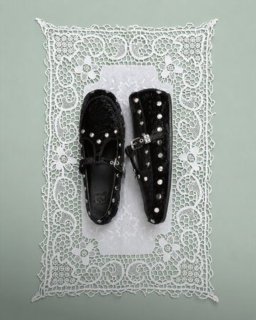 GANNI Mary-Jenny Moccasins in Black