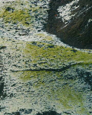 Aerial landscape view of a green mossy earth texture