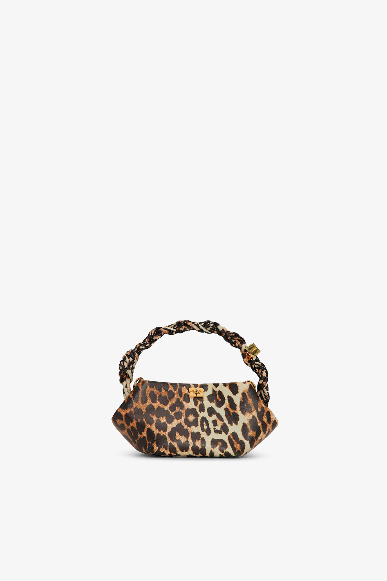 Mini Bou Bag in Leopard, Recycled Leather, in colour Leopard - 1 - GANNI