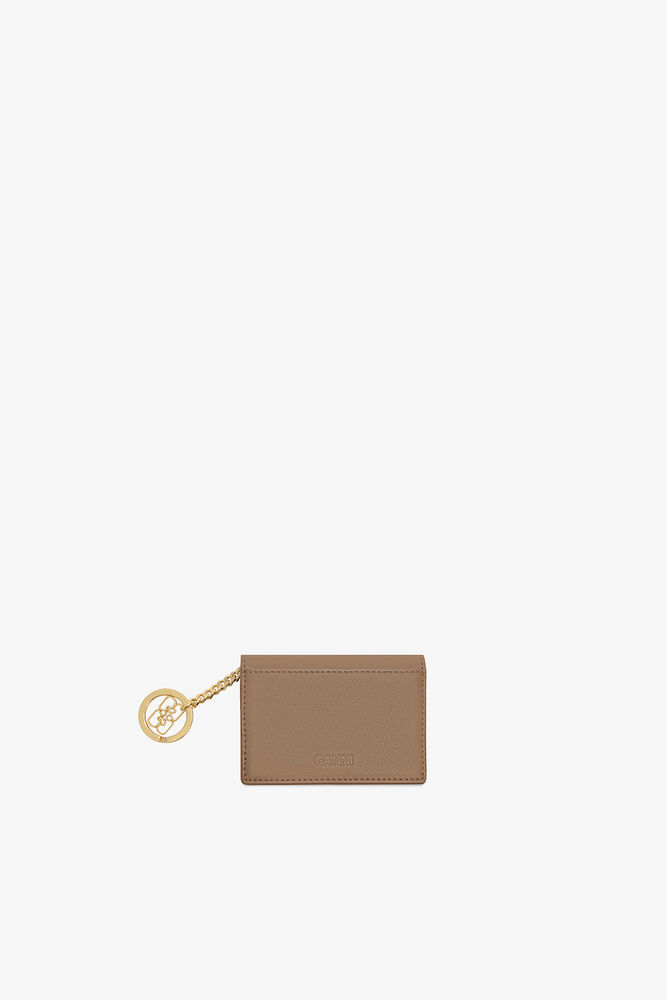 Bou Card Holder with Flap in Brown, Coca Mocha