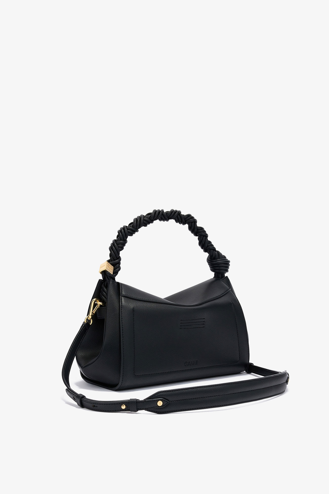 ブラックのグレイン Very Bou バッグ, Polyurethane, in colour Black - 2 - GANNI