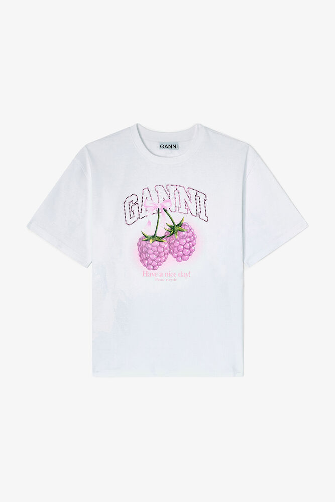 T-shirt avec framboises, Bright White