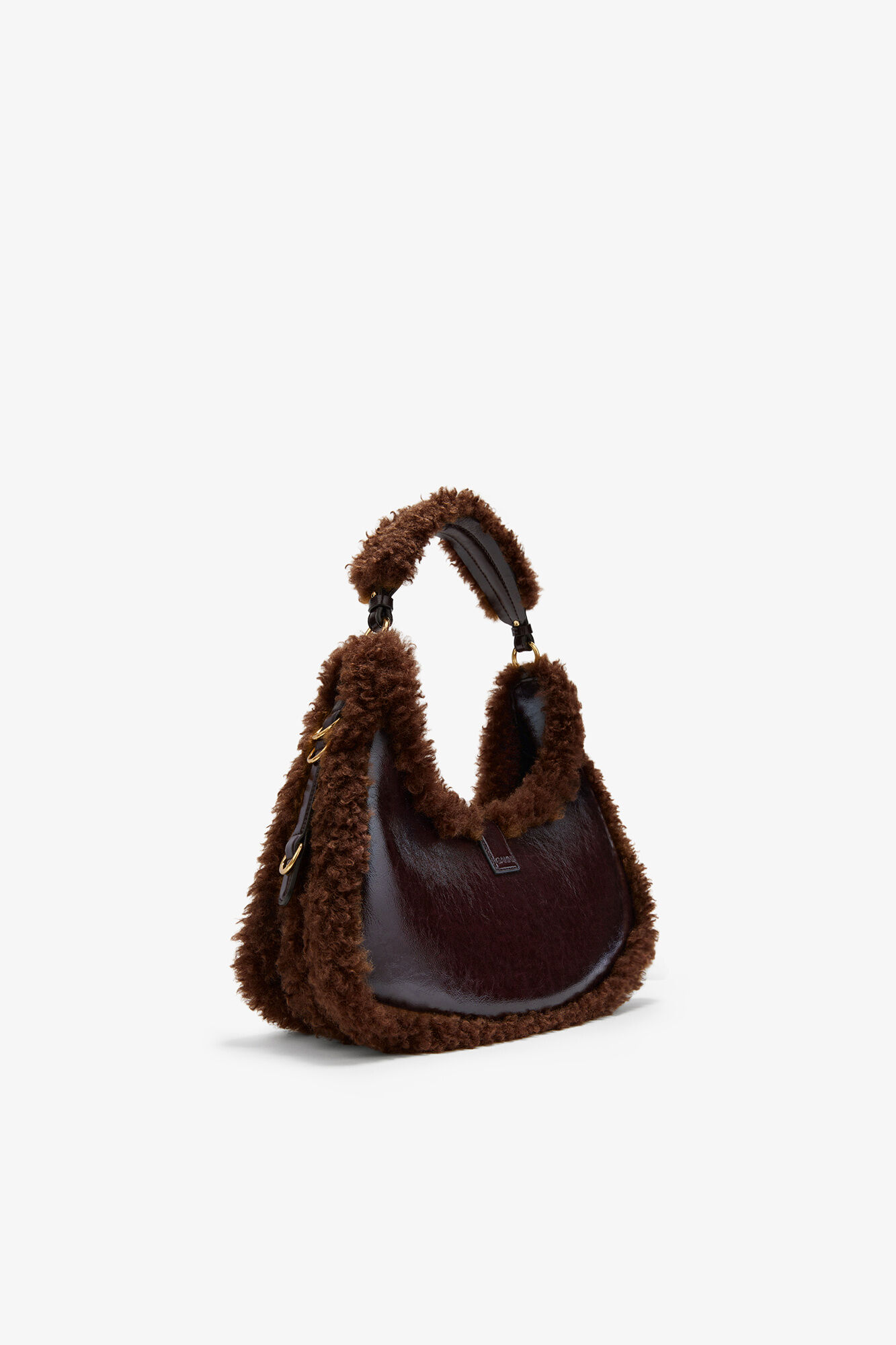 Kleine Kat Tasche in Braun, Polyester, in colour Demitasse - 2 - GANNI