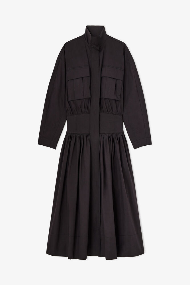 Dress in Black Cotton, Black