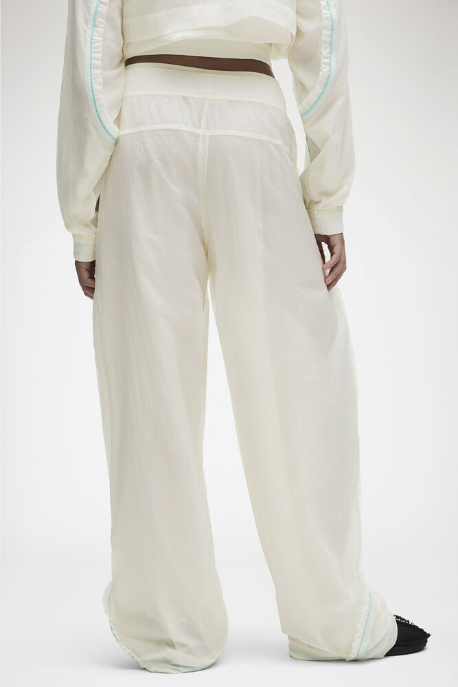 Hose mit Struktur und Volant-Details, Coconut Ivory