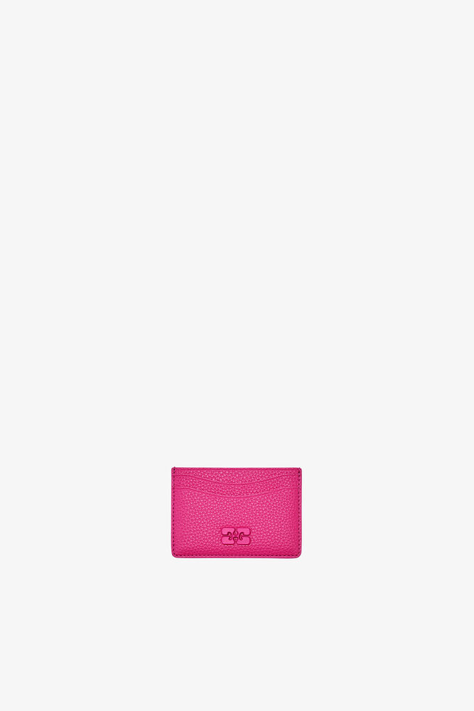 Bou Card Holder in Grained Pink, Cabaret