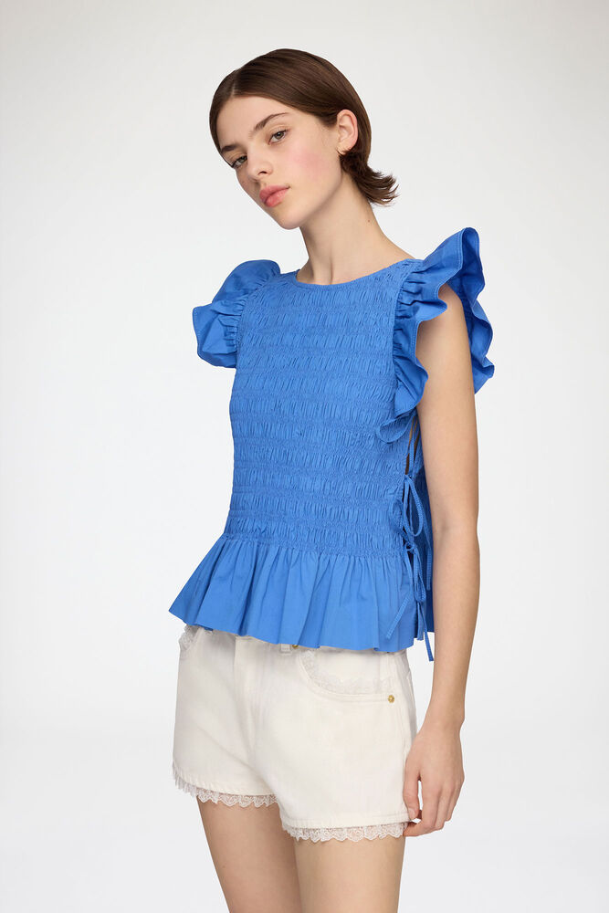 Top in Smocked Cotton, Marina