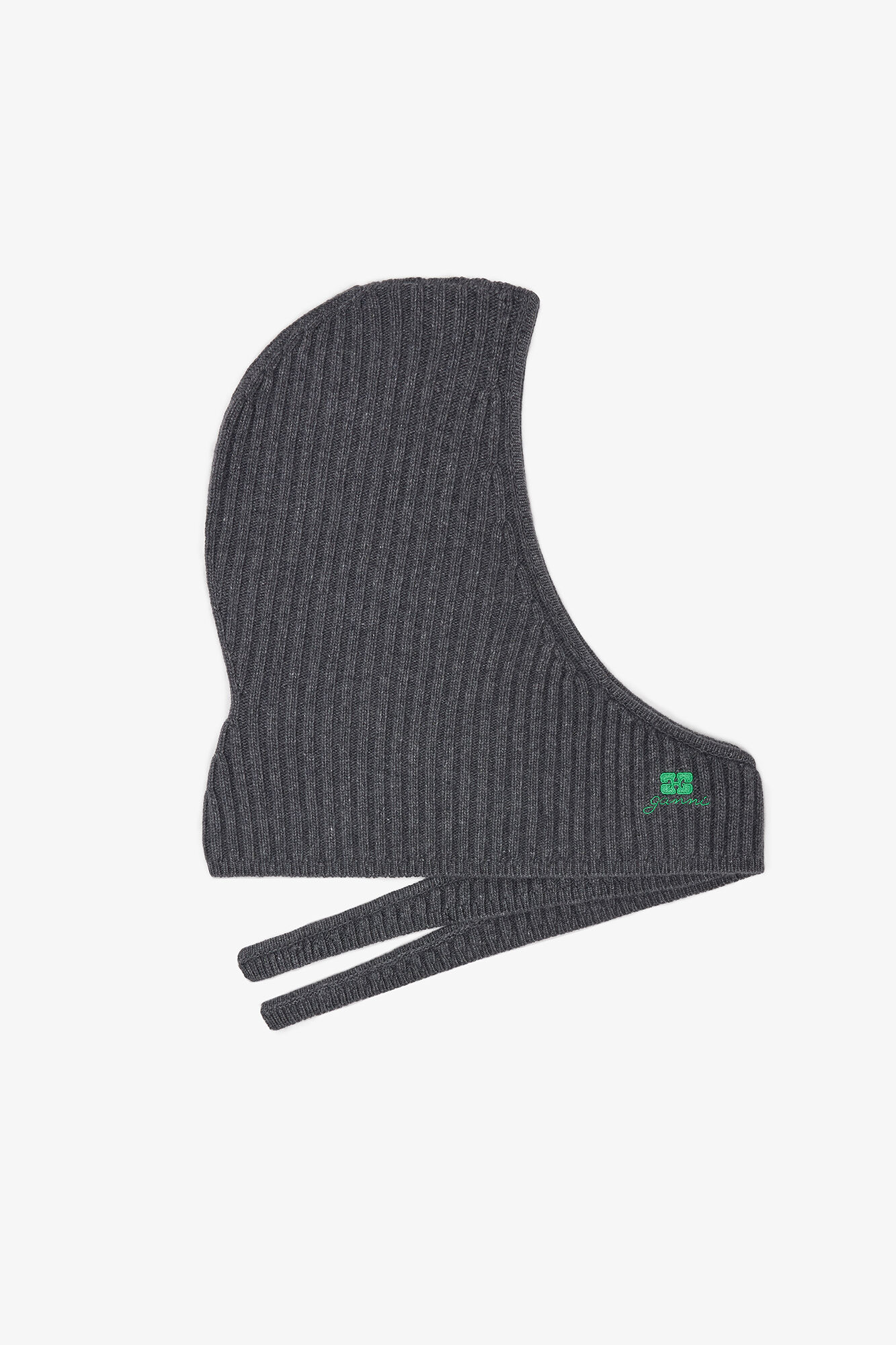グレー ウールミックス バラクラバ, Wool, in colour Charcoal Grey - 1 - GANNI