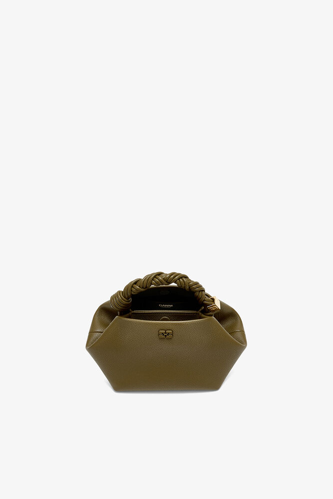 Small Bou Bag in Grained Green, Military Olive