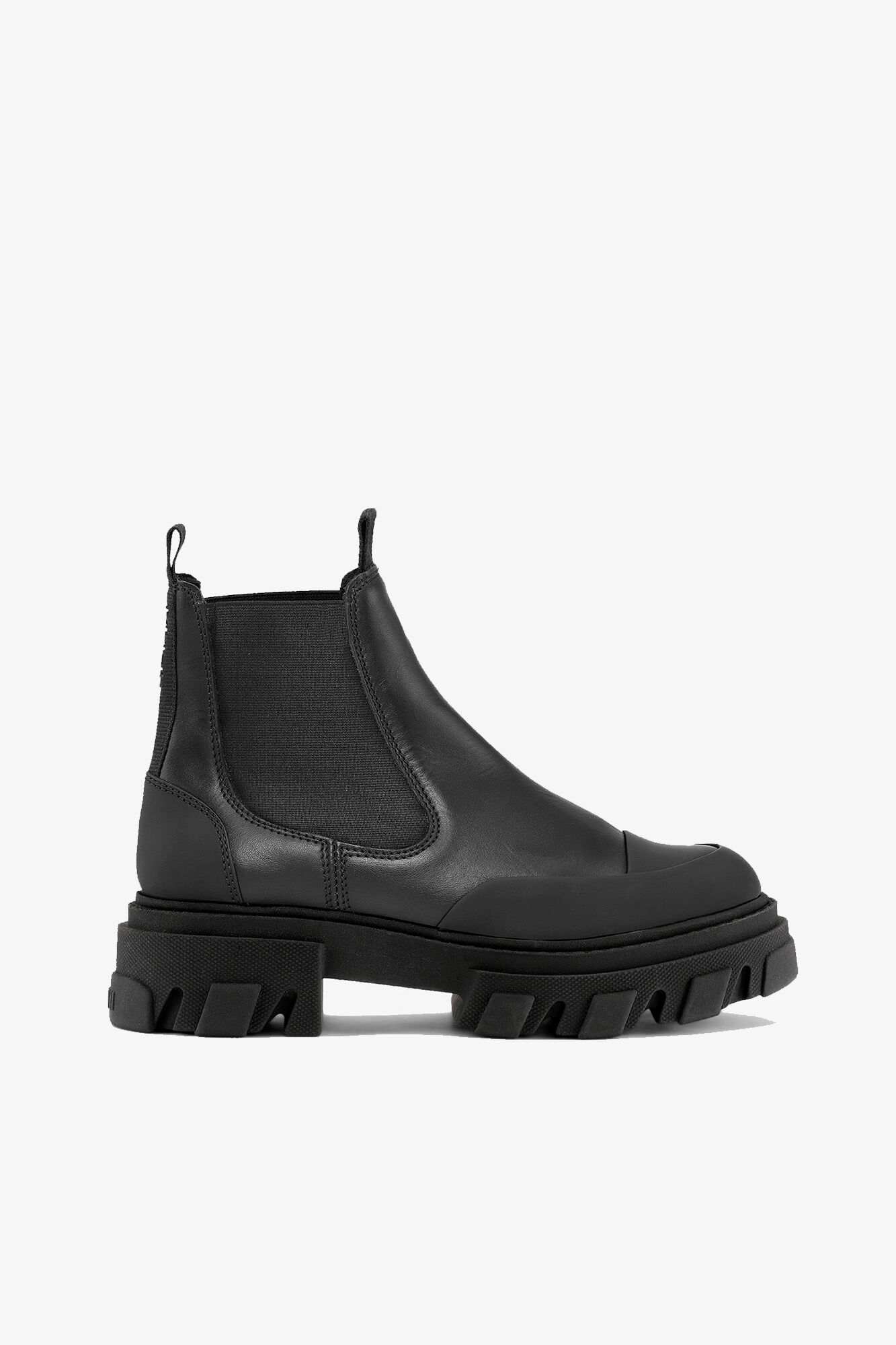 GANNI サイドゴアブーツ ブラック Black Cleated Low Chelsea Boots | GANNI US