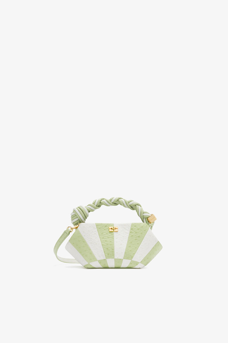 Mini Bou Bag in Green Circus, Recycled Polyester, in colour Lily Green - 1 - GANNI