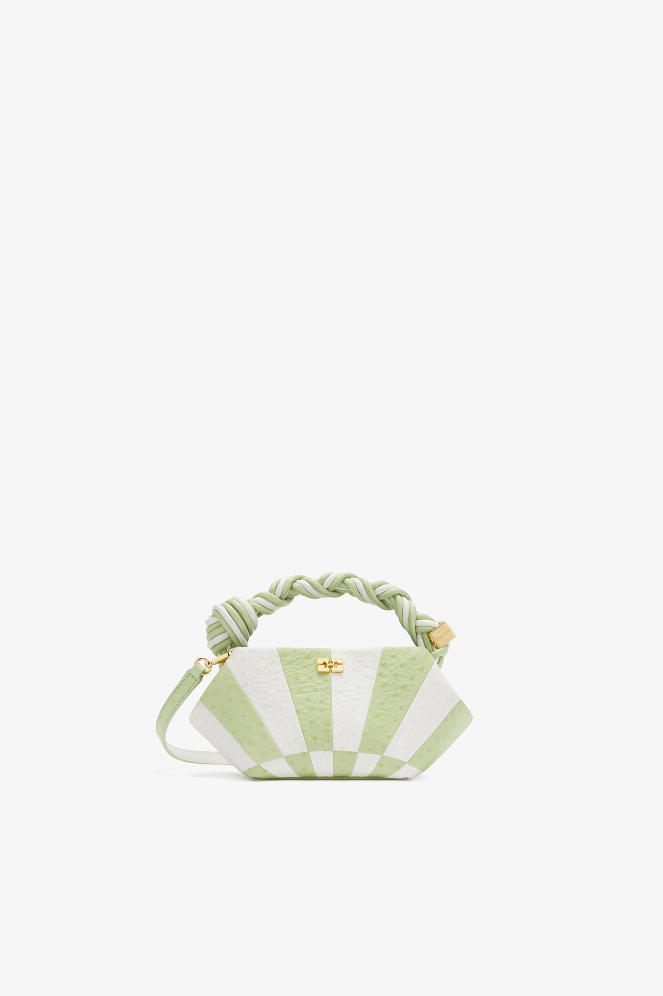 Mini Bou Bag in Green Circus, Recycled Polyester, in colour Lily Green - 1 - GANNI