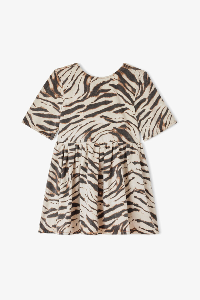 Dress in Zebra Denim, Organic Cotton, in colour Egret - 1 - GANNI