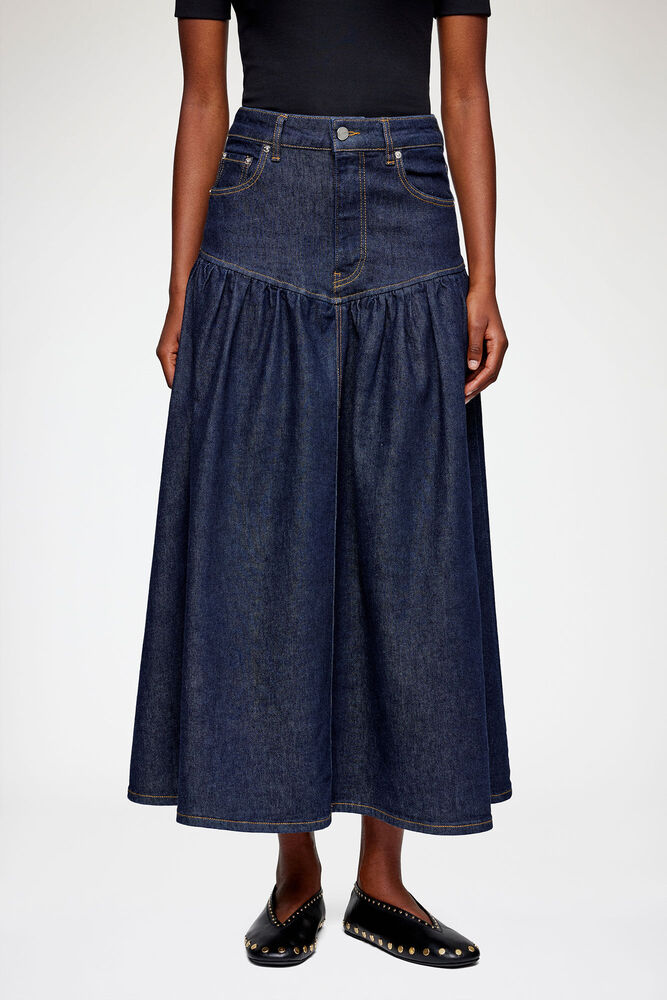 Skirt in Stretch Denim, Rinse