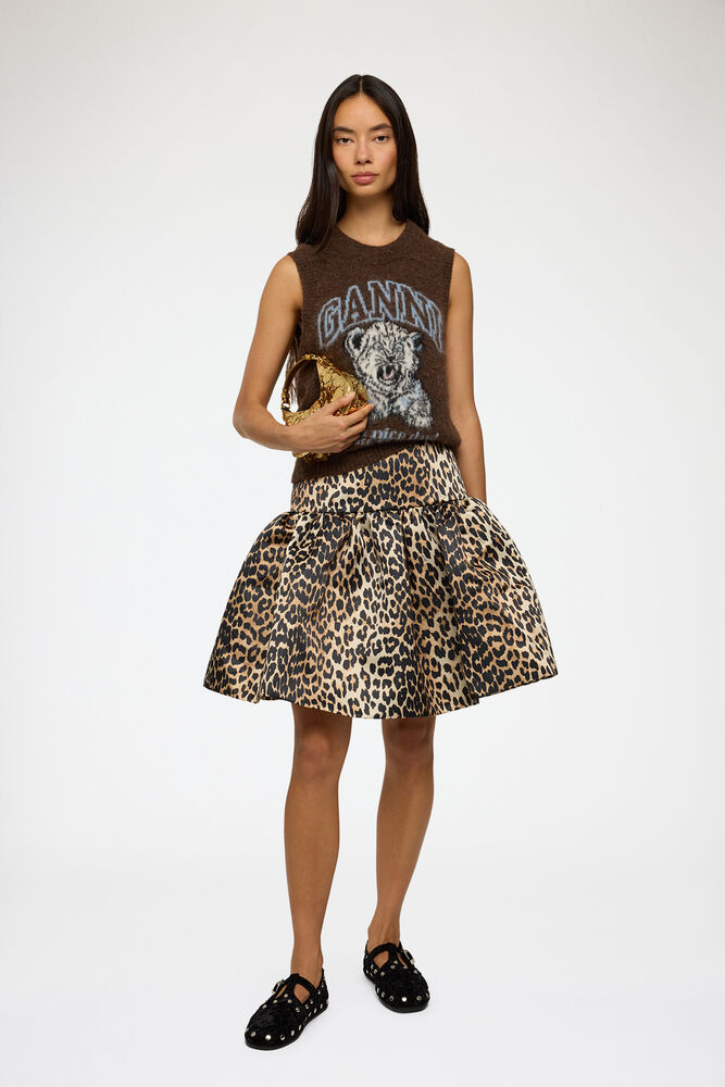 Vest with Tiger, Chicory Coffee
