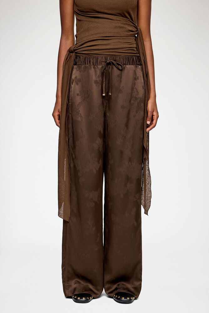 Pants in Brown Satin, Demitasse