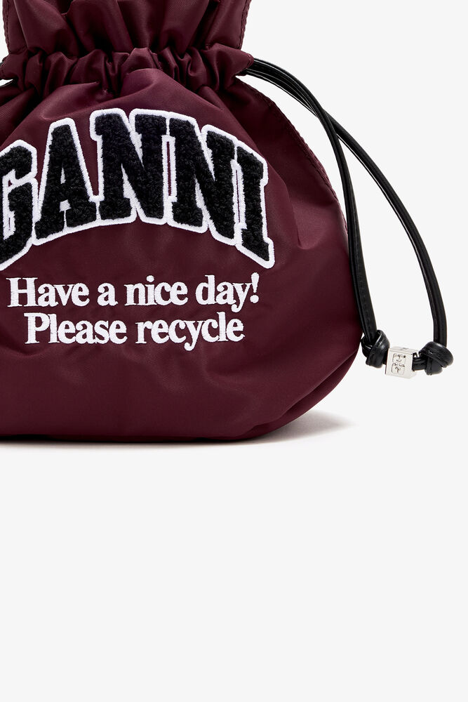 Pouch in Red Nylon, Windsor Wine