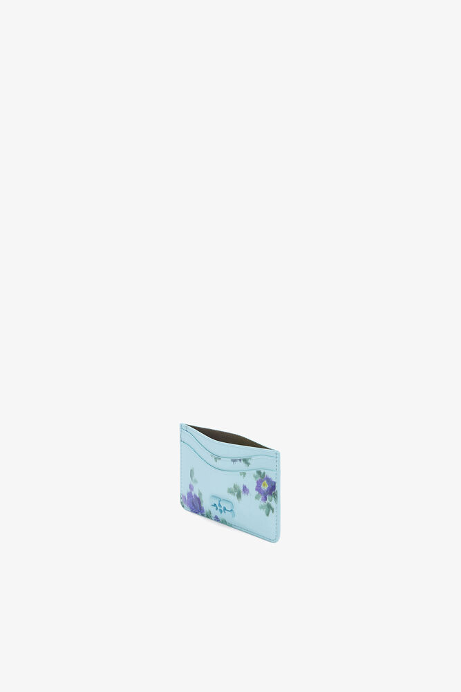 Bou Card Holder in Blue, Iced Aqua