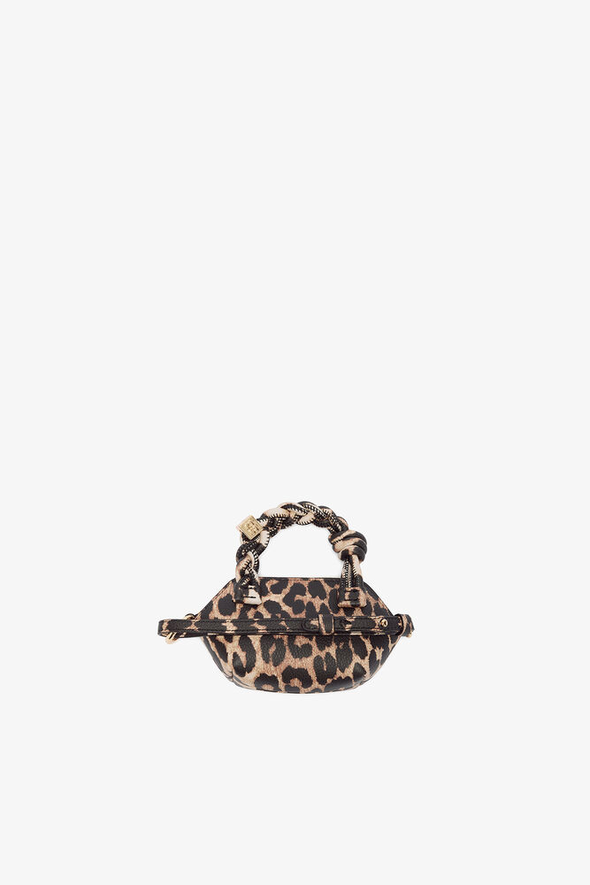 Nano Bou taske i leopard, Almond Milk