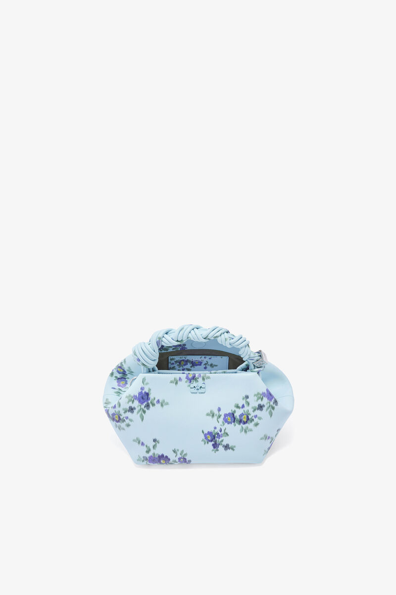 Sac petit Bou bleu imprimé, Recycled Leather, in colour Iced Aqua - 3 - GANNI