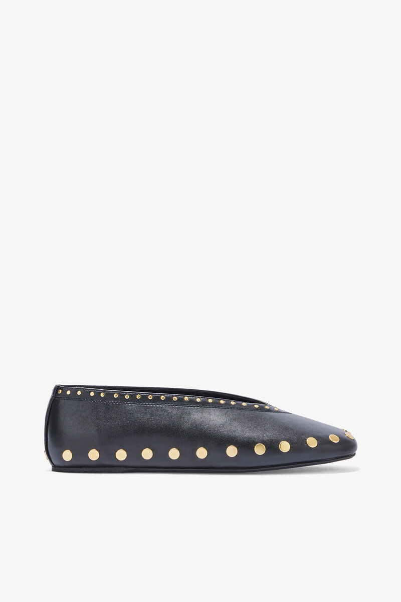 Jenny Ballerina in Black, Cotton, in colour Black - 1 - GANNI