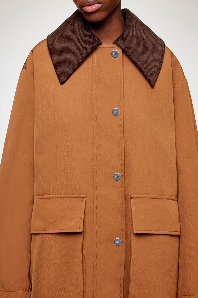 Jacke aus Twill in Braun, Cinnamon Swirl