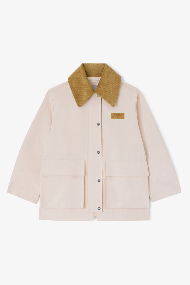 Jacket in Pink Twill, Primrose Pink