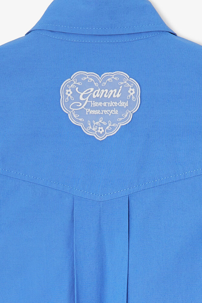 Shirt in Blue Cotton, Marina