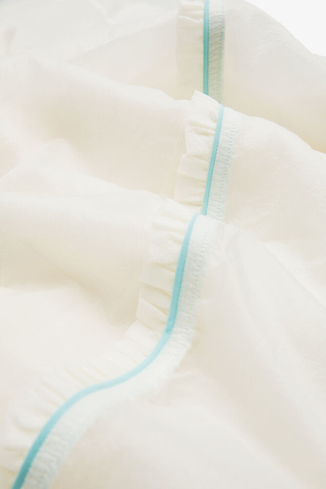 Hose mit Struktur und Volant-Details, Coconut Ivory