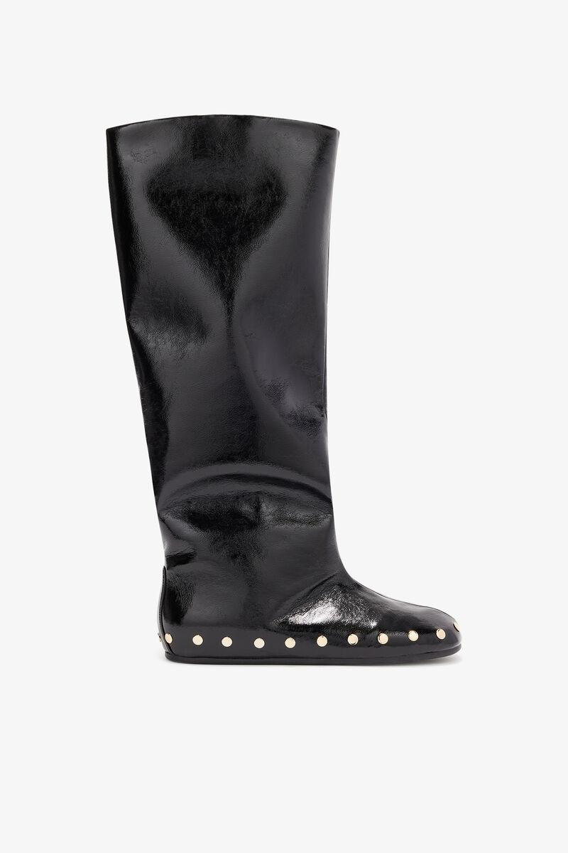 Jenny High Boots in Black, Polyester, in colour Black - 1 - GANNI