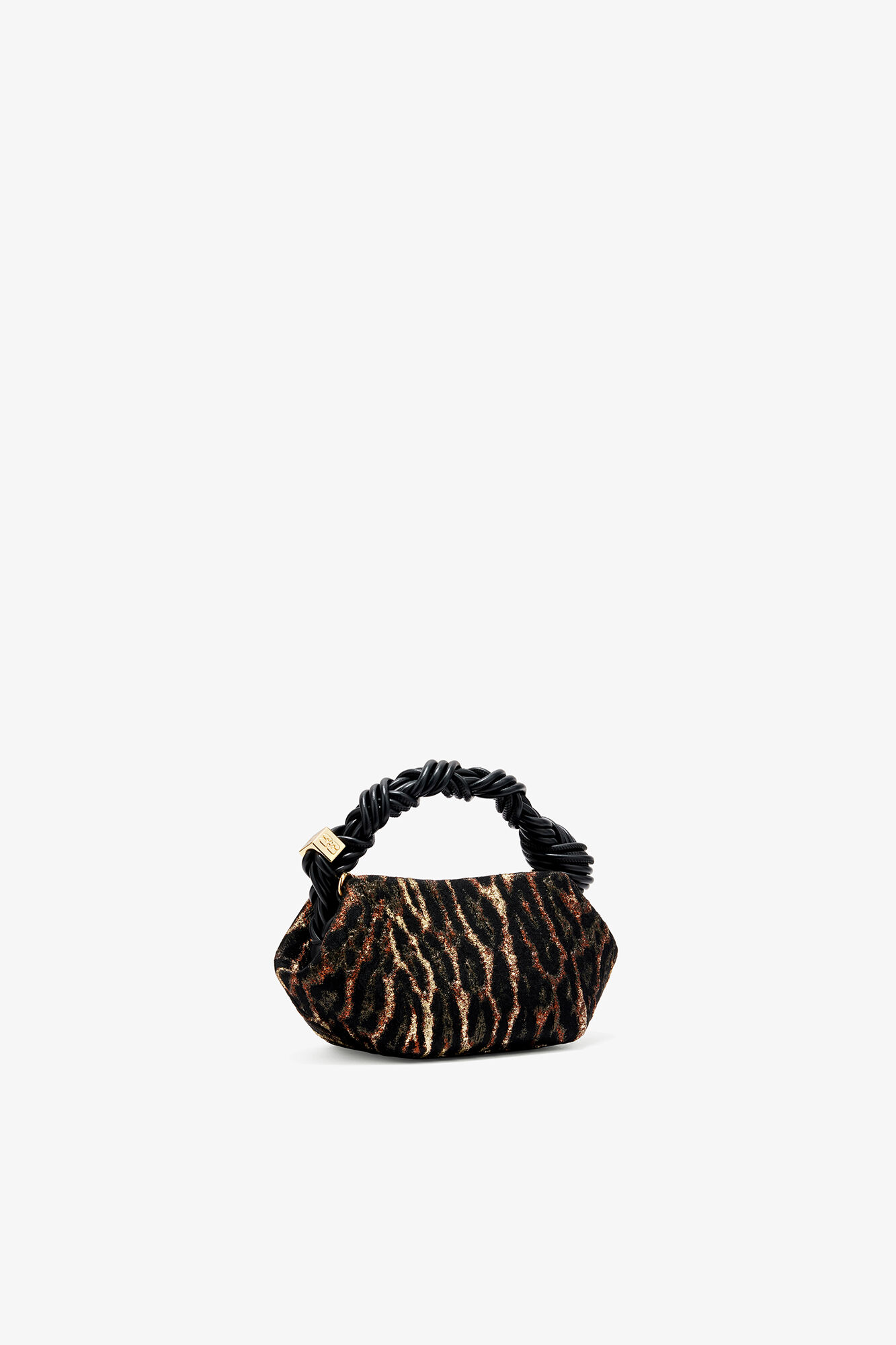 Antique Bronze Mini Bou Bag in Metallic Cloque | GANNI US