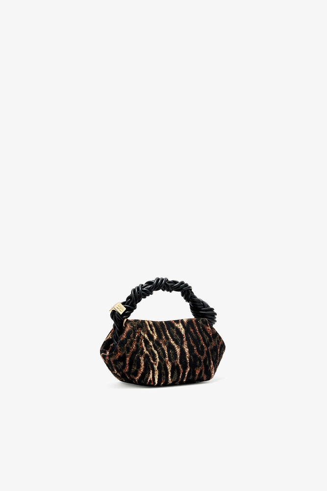 Mini Bou Bag in Metallic Cloque, Antique Bronze