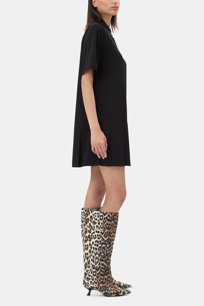 Leopard Eyelets Slouchy High Shaft Boots, Leopard