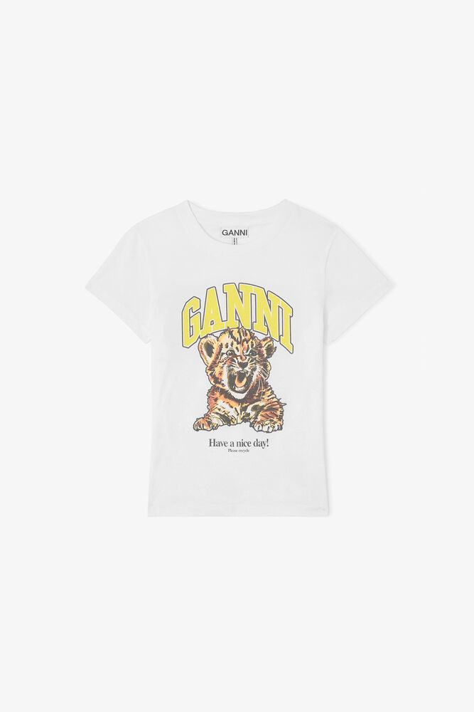 Baby Fit T-shirt with Tiger, Bright White