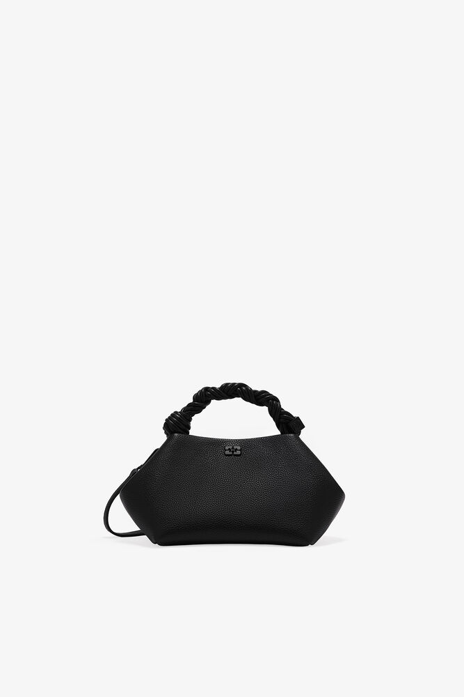Kleine Bou-Tasche in Narbenoptik Schwarz, Black