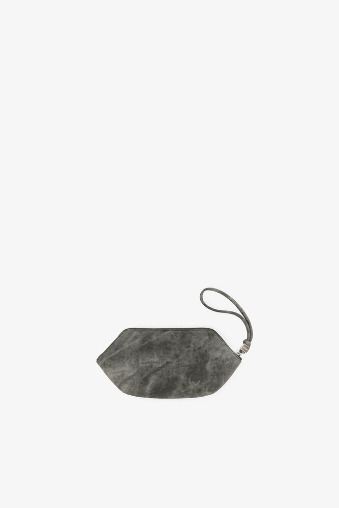 Bou Make-Up Pouch in Bleached Daisy Duck, Black Oyster