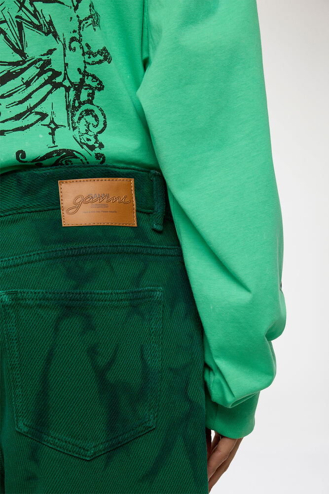 Izey Jeans in Heavy Denim, Fern Green