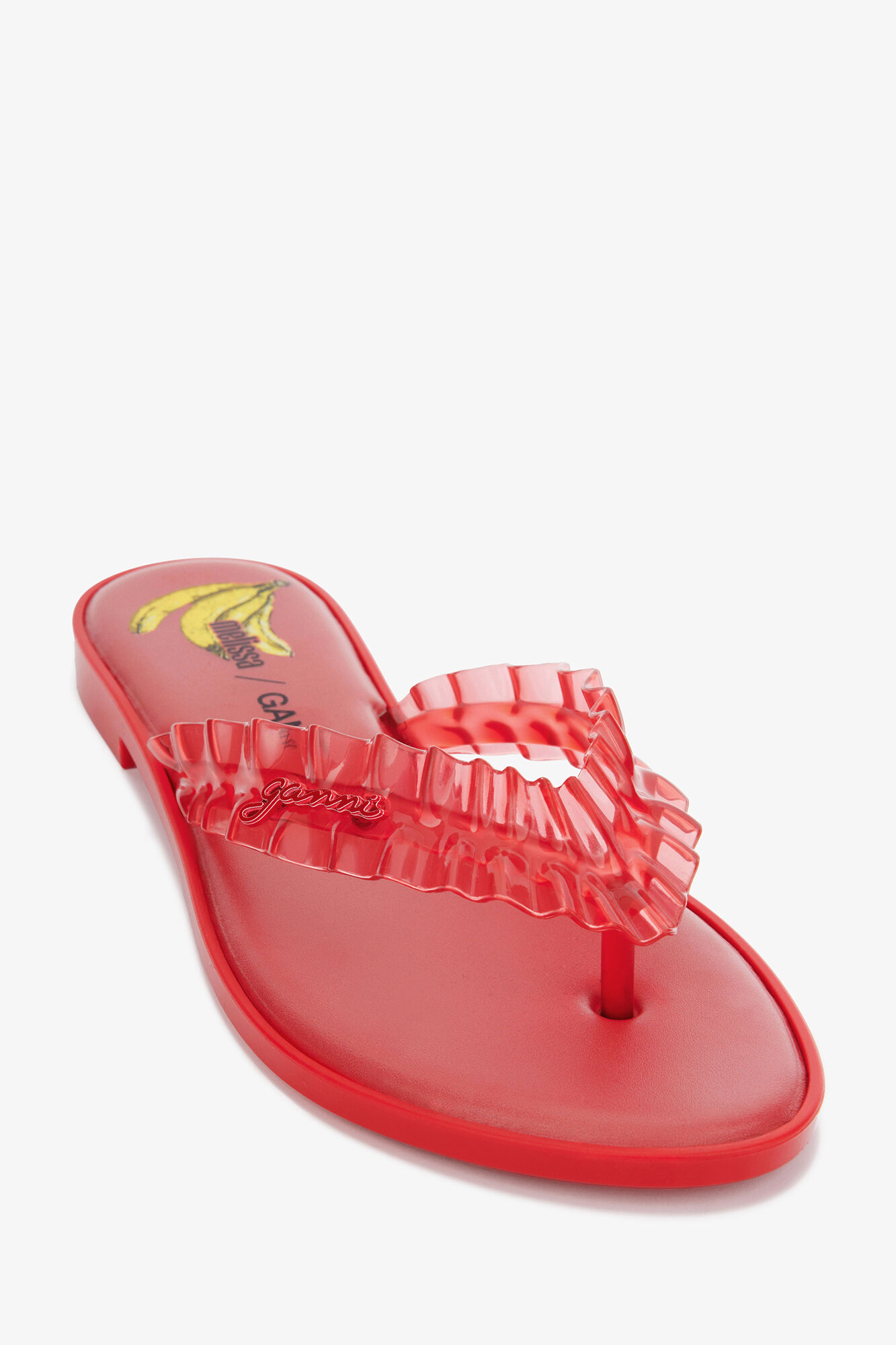 Melissa Flip Flop in Red, Polyvinyl Chloride, in colour Racing Red - 4 - GANNI