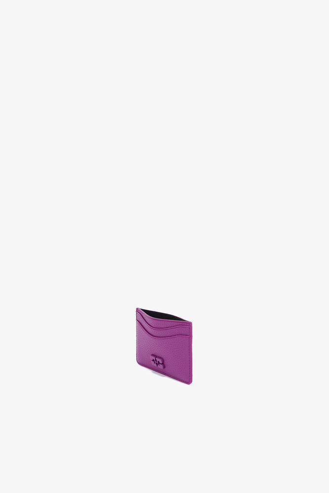 Bou Card Holder in Grained Purple, Sparkling Grape