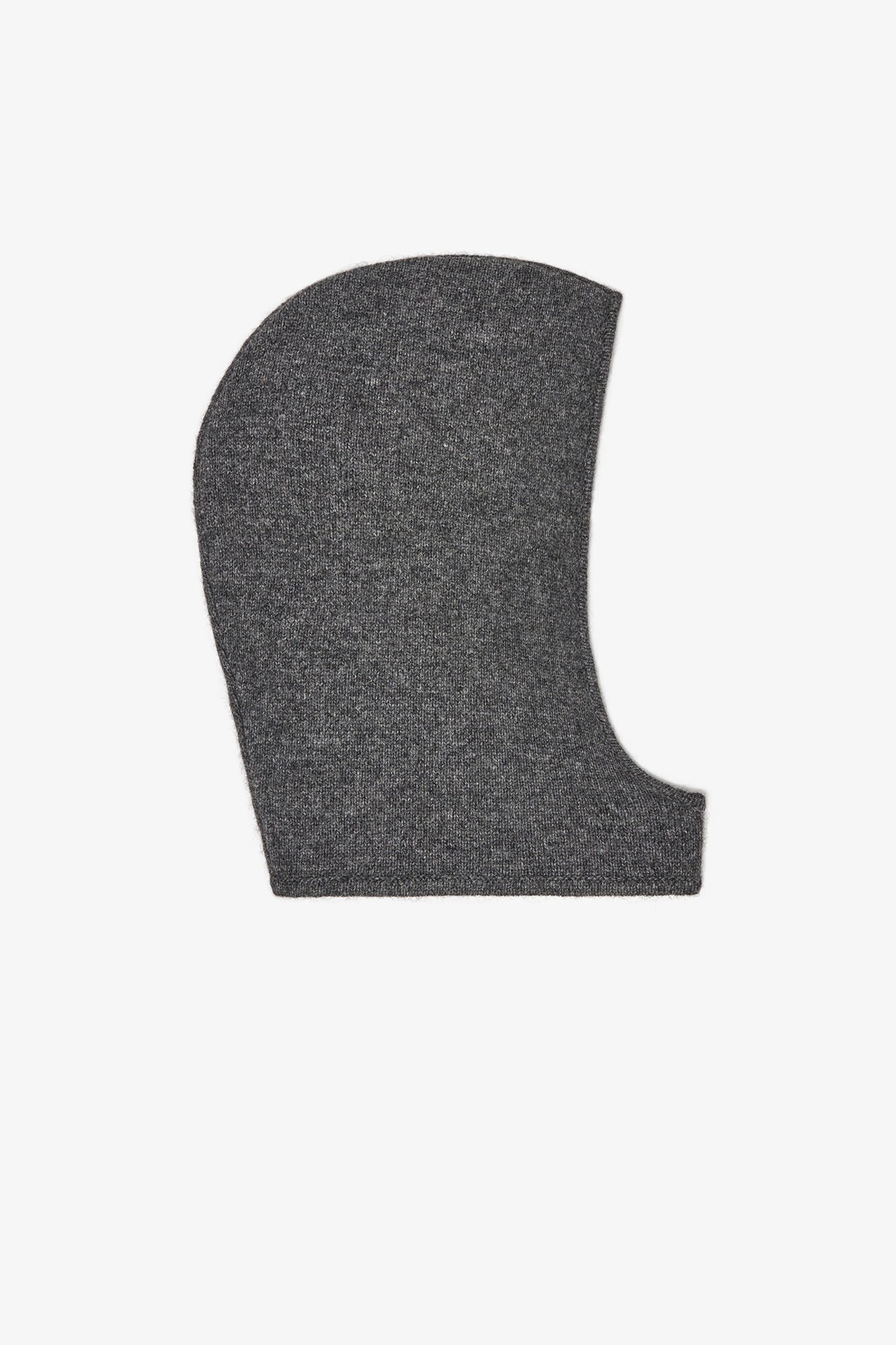 Balaclava in Dark Grey, Wool, in colour Phantom - 1 - GANNI
