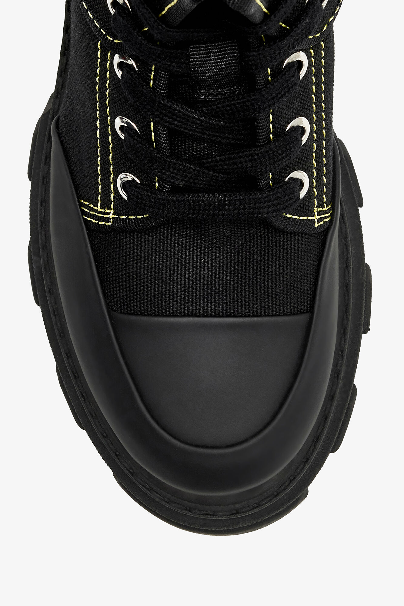 Trail Boots in Black Canvas, Cotton, in colour Black - 3 - GANNI