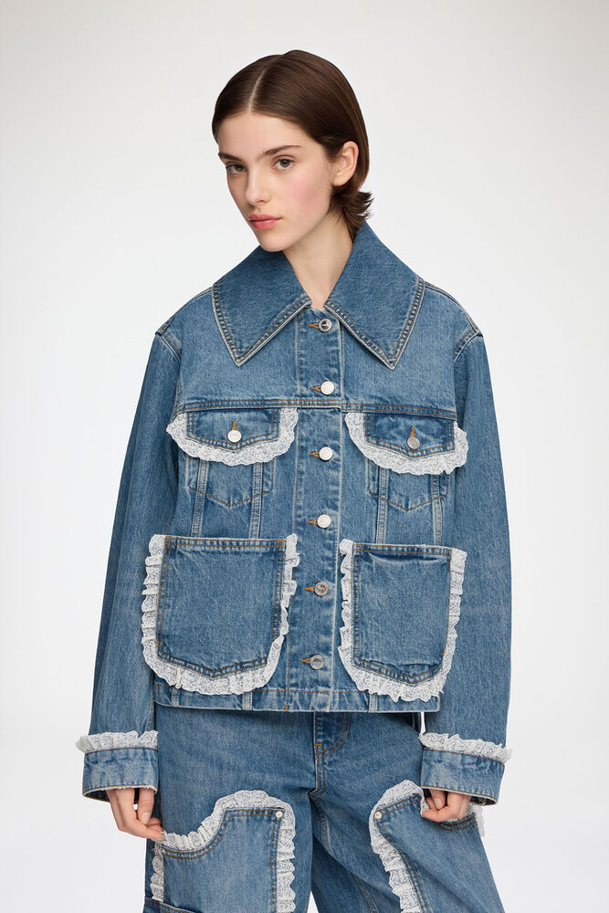 Jacket in Rigid Denim, Dark Blue Vintage