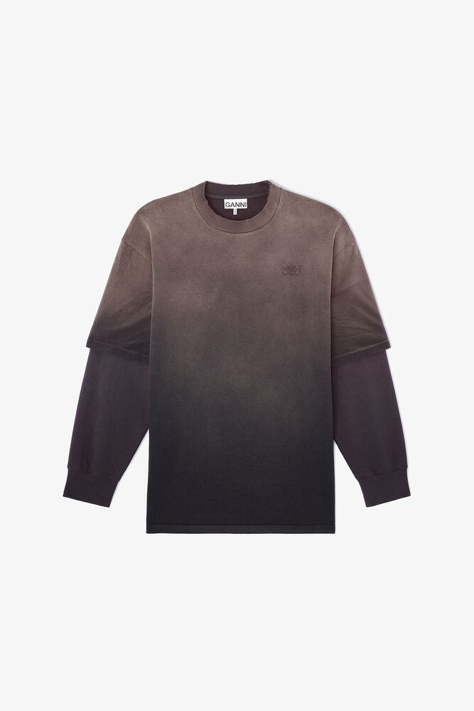 Washed Jersey Long-sleeve T-shirt, Phantom
