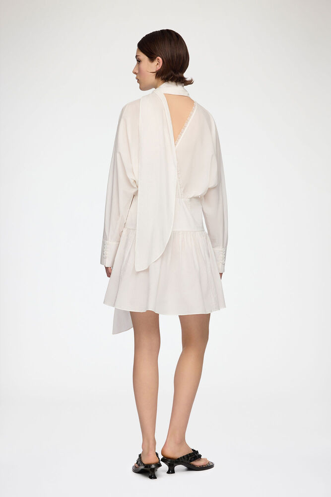 Dress in White Cotton, Bright White