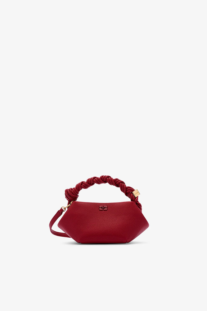 Mini Bou Bag in Grained Red, Red Dahlia