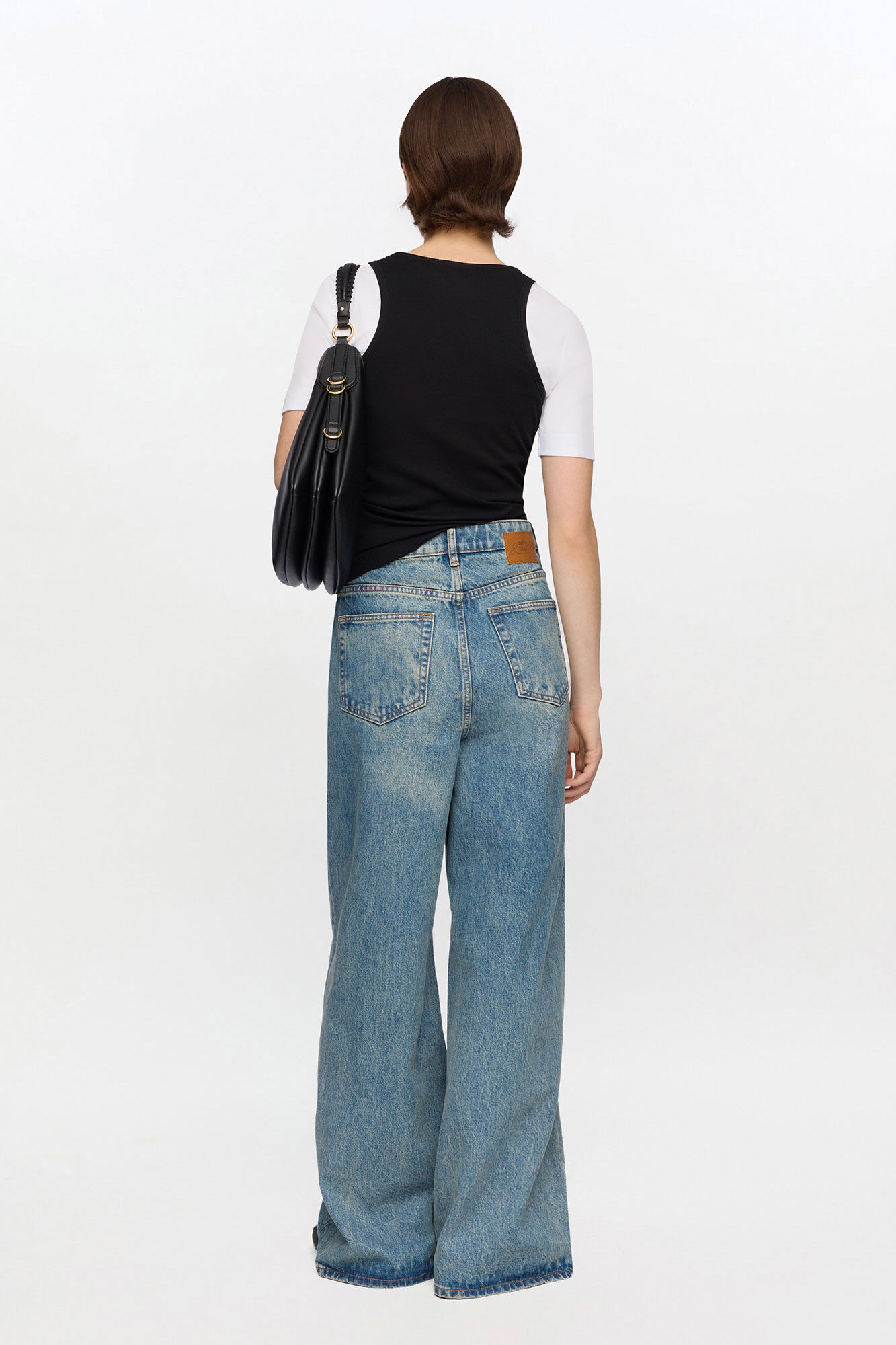 Tinade styva Lari jeans, Organic Cotton, in colour Mid Blue Vintage - 2 - GANNI