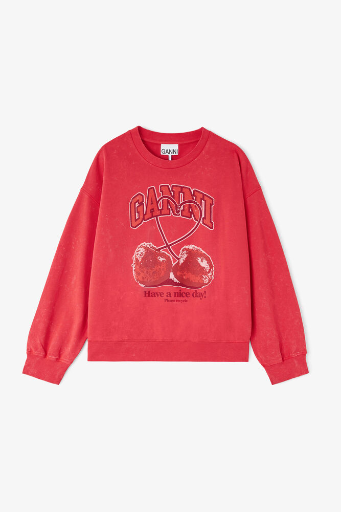 Sweatshirt with Cherry, High Risk Red