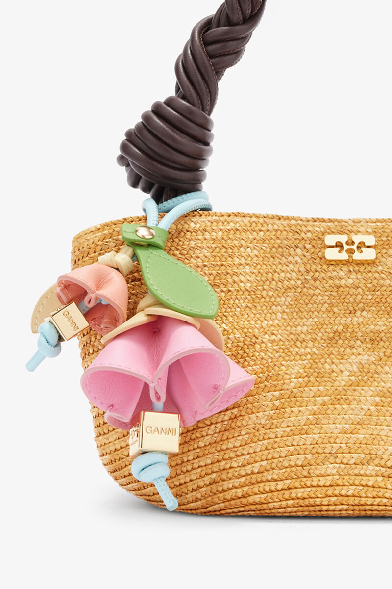 Flower Charm, Recycled Leather, in colour Pink Drink - 3 - GANNI