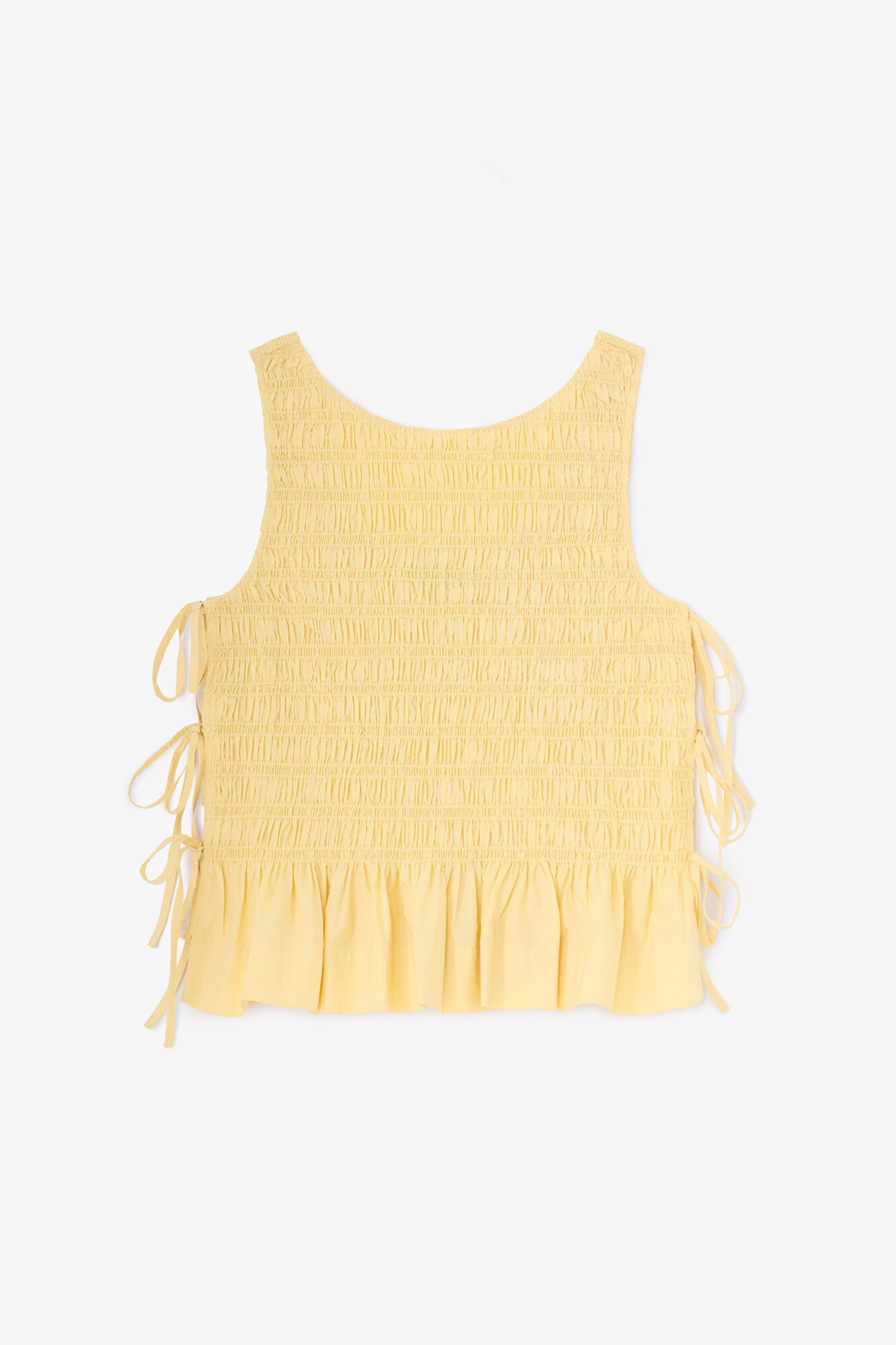 Top in Yellow Cotton, Organic Cotton, in colour Italian Straw - 1 - GANNI