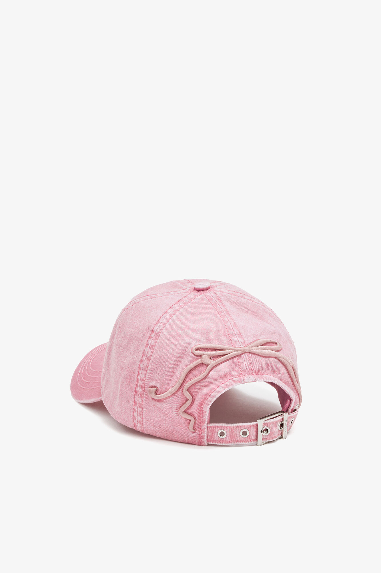 Cap in Pink Cotton, Organic Cotton, in colour Pink Nectar - 2 - GANNI